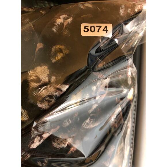 Sea New York Valerie Dress Floral Velvet Puff Sleeve V-Neck Back Tie Black 6 - Picture 12 of 12